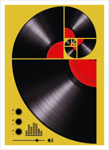 Fibonacci Spiral Vinyl
