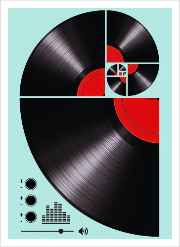 Fibonacci Spiral Vinyl