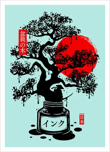 Black Bonsai Japanese Ink