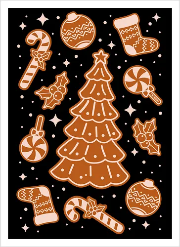 Cute Christmas Tree Gingerbread