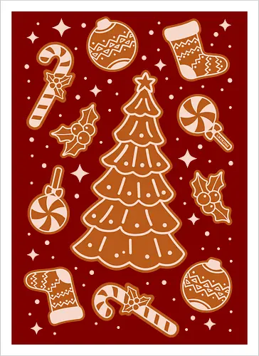 Cute Christmas Tree Gingerbread