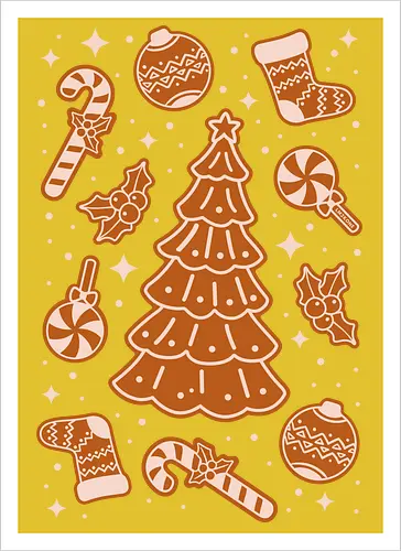 Cute Christmas Tree Gingerbread