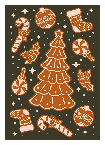 Cute Christmas Tree Gingerbread