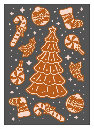 Cute Christmas Tree Gingerbread