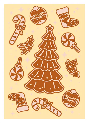 Cute Christmas Tree Gingerbread