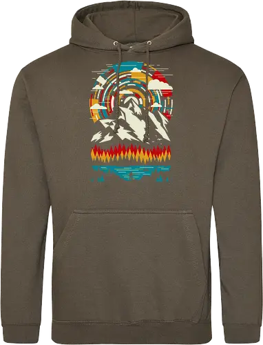 Outdoors Futuristic Mountains - Retro