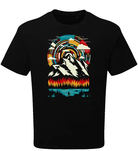 Outdoors Futuristic Mountains - Retro