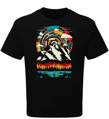 Outdoors Futuristic Mountains - Retro