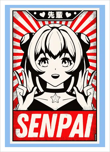 Retro Senpai Vintage Poster