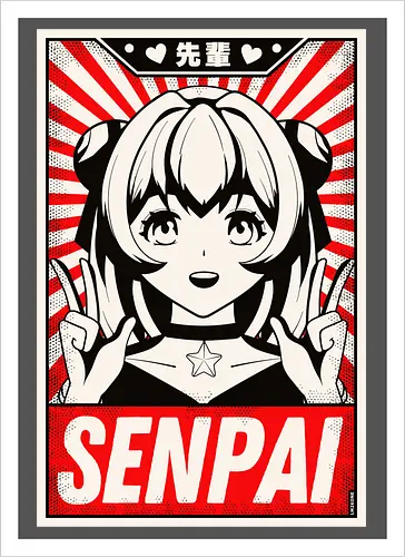 Retro Senpai Vintage Poster