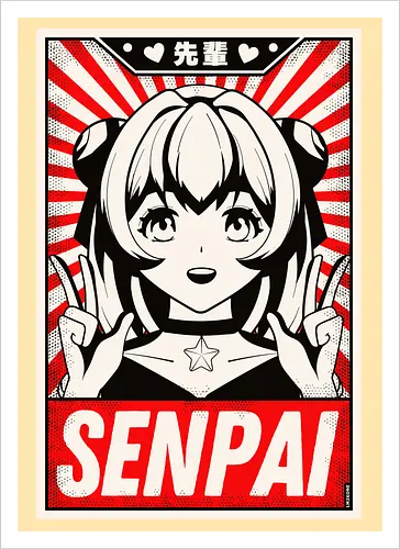 Retro Senpai Vintage Poster