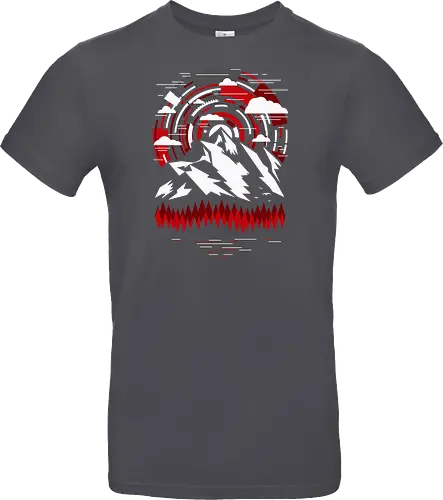 Outdoors Futuristic Mountains - Red