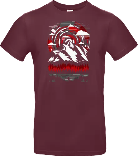 Outdoors Futuristic Mountains - Red