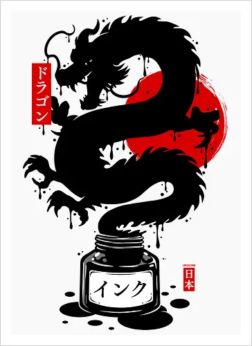 Black Dragon Japanese Ink Zen