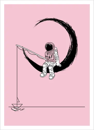 lonely astronaut. - black