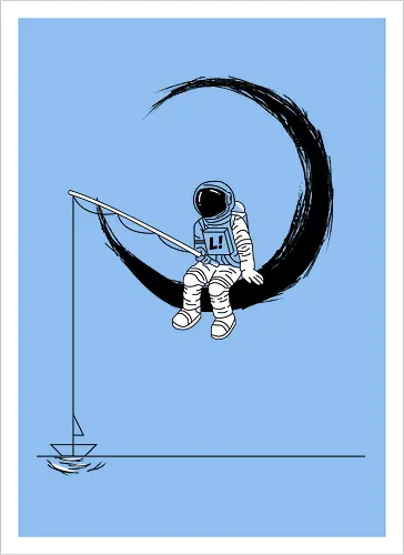 lonely astronaut. - black