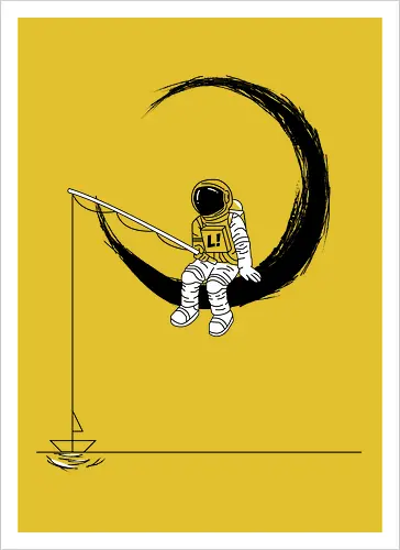 lonely astronaut. - black