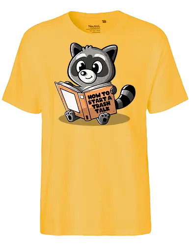 How To Start a Trash Talk - raccoon, trash panda, cute - Fairtrade T-Shirt