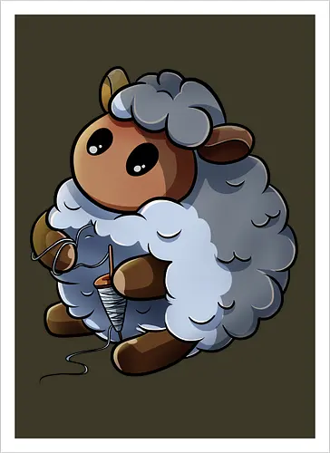 Spinnendes Schaf