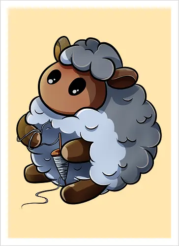 Spinnendes Schaf