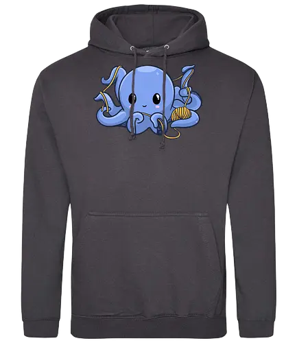 Wickelnder Oktopus - häkeln, stricken, handarbeit, verdrehte masche - Standard Hoodie