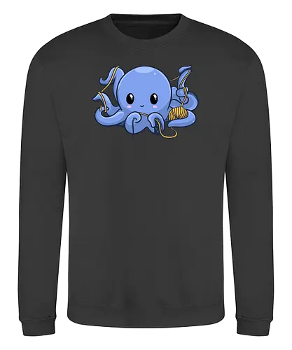 Wickelnder Oktopus - häkeln, stricken, handarbeit, verdrehte masche - Sweatshirt