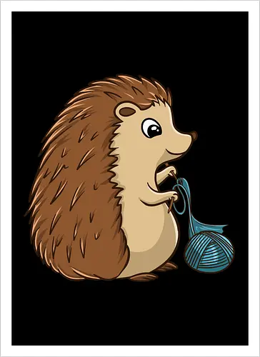 Strickender Igel