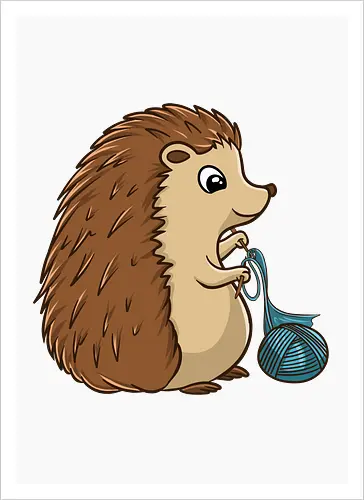 Strickender Igel