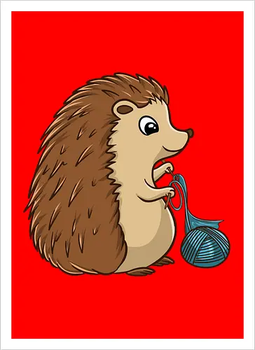 Strickender Igel