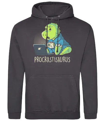 Procrastisaurus - dino, dinosaur, procrastinate, prokrastiAutomataen - Standard Hoodie