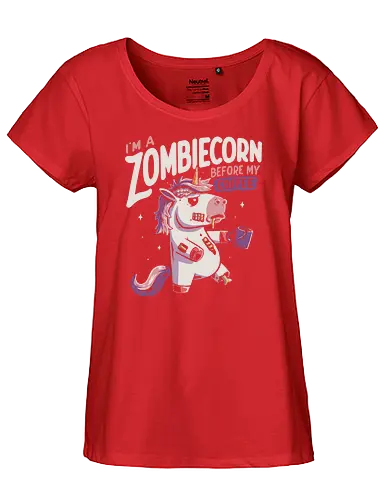 Zombiecorn - zombie, unicorn, coffee - Fairtrade Girl Shirt