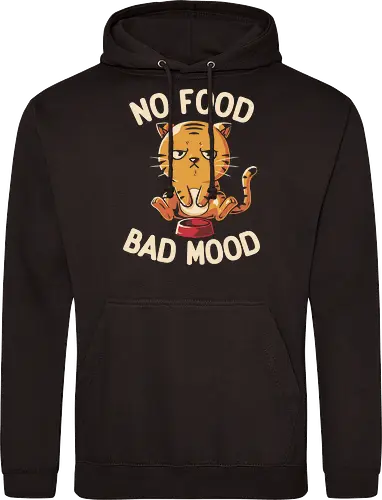 No Food Bad Mood - cat, katze, food, essen - Standard Hoodie