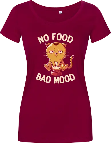 No Food Bad Mood - cat, katze, food, essen - Women T-Shirt