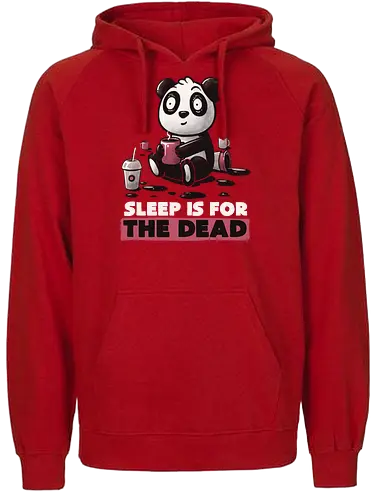 Sleep is for the Dead - panda, schlafen, coffee, kaffee, sleep is for the dead - Fairtrade Hoodie