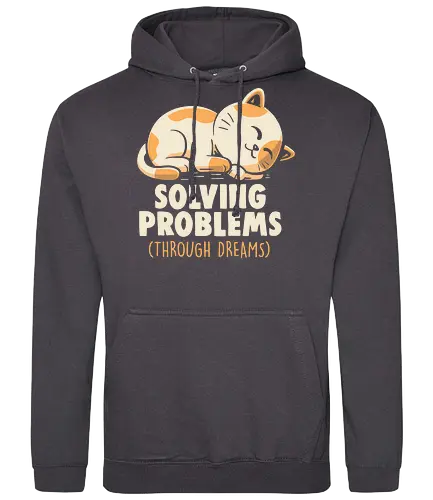 Solving Problems Through Dreams - cat, katze, sleep, Problems - Standard Hoodie
