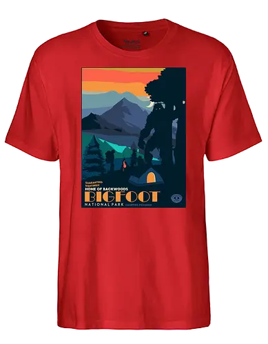 Bigfoot National Park - bigfoot, camping, hiking, wandern, nature - Fairtrade T-Shirt