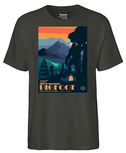 Bigfoot National Park - bigfoot, camping, hiking, wandern, nature - Fairtrade T-Shirt