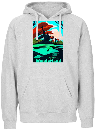 Wonderland Hike - alice, wonderland, lewis carroll, fantasy, Visit - Fairtrade Hoodie