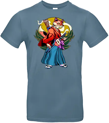 Rising Foxy - fox, fuchs, samurai, kitsune - Standard T-Shirt