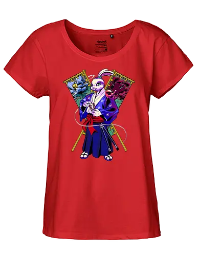 Bunny's Blade - hase, bunny, usagi, japan, samurai - Fairtrade Girl Shirt