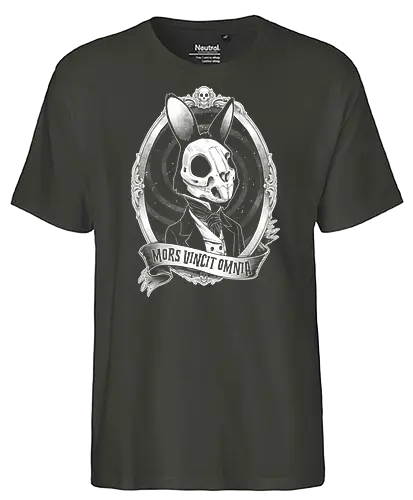 Cute Dark Gothic Rabbit - bunny, skeleton - Fairtrade T-Shirt