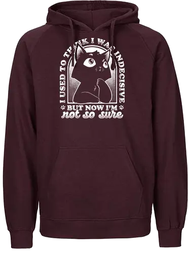 Indecisive Cat - Thinking Cute Gift - katze, cat, Unsicher, thinking - Fairtrade Hoodie