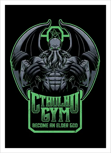 Cthulhu Gym - Muscular Bodybuilder Monster