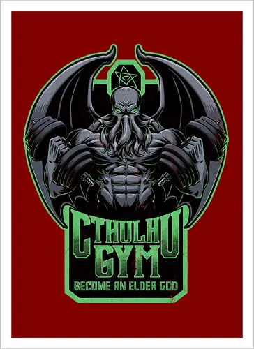 Cthulhu Gym - Muscular Bodybuilder Monster