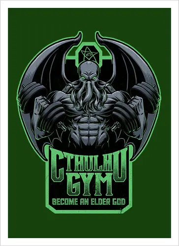 Cthulhu Gym - Muscular Bodybuilder Monster