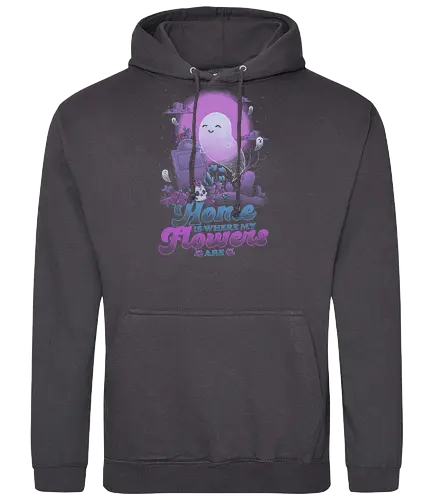 Ghost Home Flowers Dark Humor Pun - ghost, geist, plantmom, Grab, Grave - Standard Hoodie