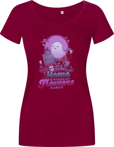 Ghost Home Flowers Dark Humor Pun