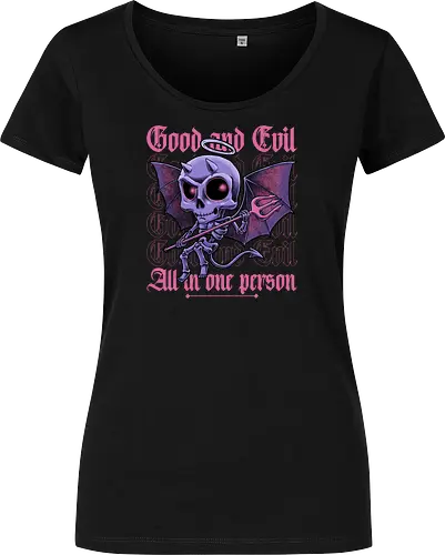 Good and Evil - Funny Diabolical Skull