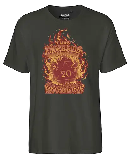 RPG - I like fireballs - Music Parody - rpg, pen and paper, dice, feuerball - Fairtrade T-Shirt