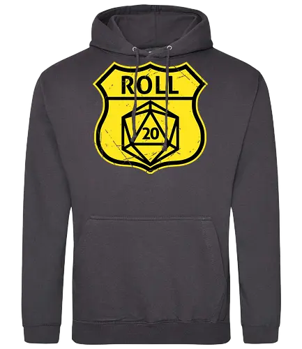 Route d20 Sign - Route 66 Parody - Route 66, dice, rpg, fantasy, pen and paper - Standard Hoodie